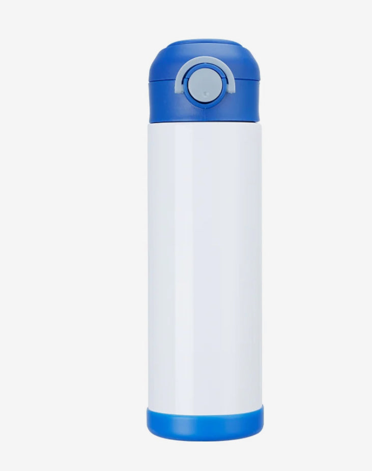 Kids water bottle with lock and straw
