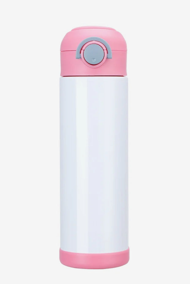 Kids water bottle with lock and straw