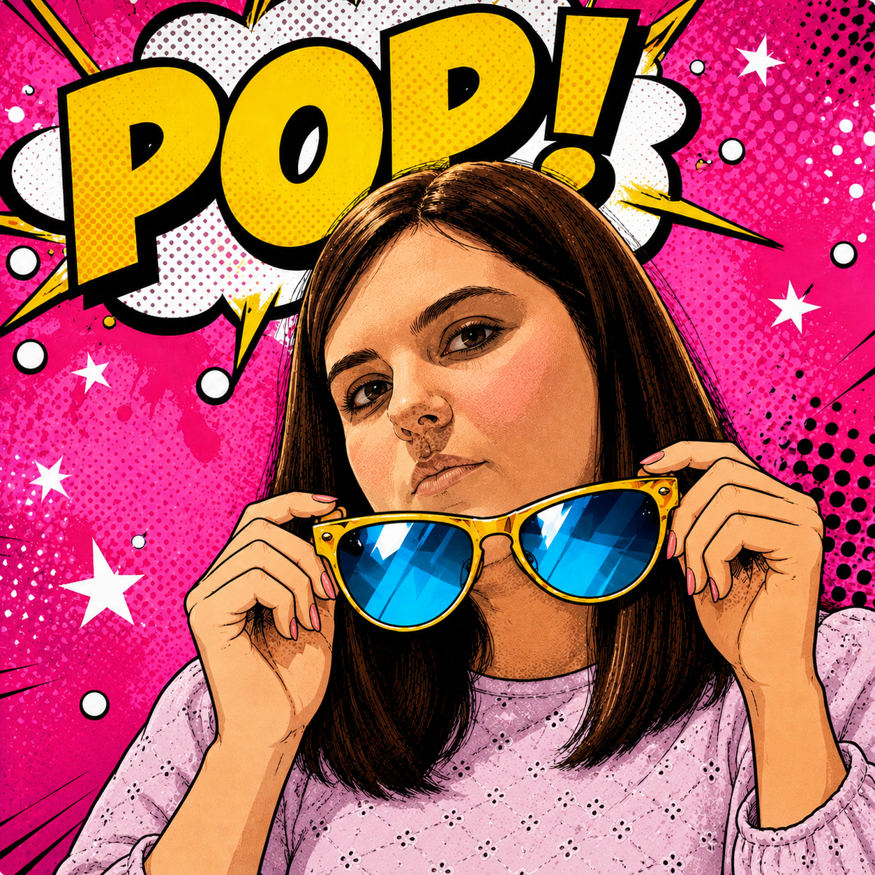 Comic pop tumbler